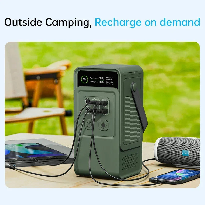 200W Portable Power Bank – 192Wh LiFePO4 Solar Generator for Camping