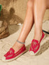 Women’s Classic Round-Toe Flats – Slip-On Leather Espadrille Loafers - Evallys.com