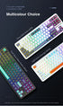 AULA F87 Pro Mechanical Keyboard 3 Mode 2.4G/USB/Bluetooth Tri Mode Wireless Gaming Keyboard 87 Key Hotswap RGB Gasket Keyboard - Evallys.com