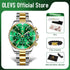 OLEVS Men's Watches Top Brand Luxury Watch for Men Original Waterproof Stainless Steel Chronograph Moon Phase Date Rota Dial - Evallys.com