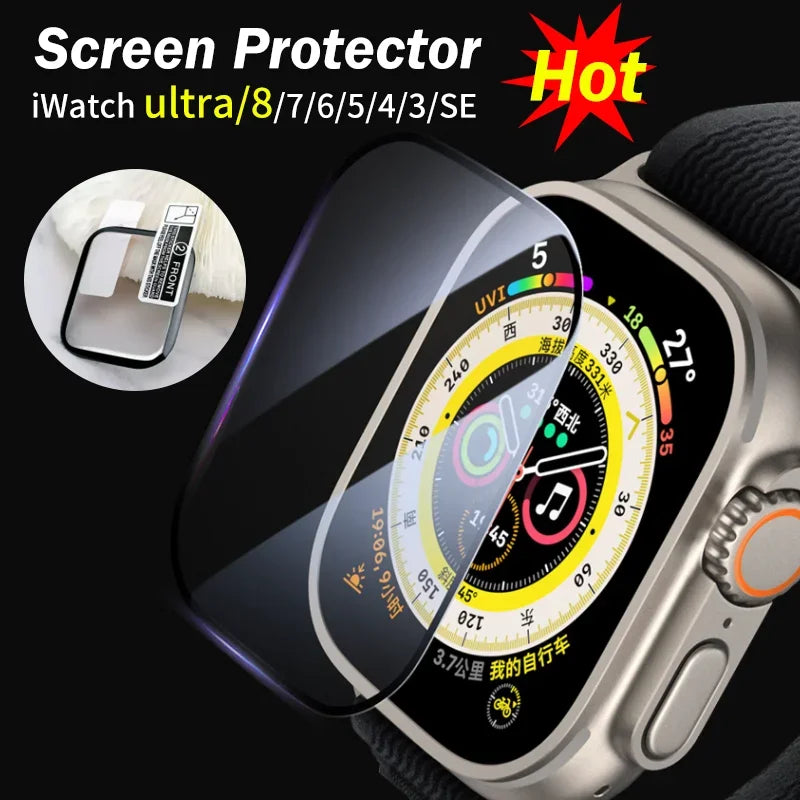 3D Film Screen Protector For Apple Watch ultra 49mm Serie 7/8 41mm 45mm 42/38mm (Not Tempered Glass) iwatch 6 5 4 3 Se 40mm 44mm - Evallys.com