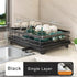 Bowl Rack - 2 Tier Dish Drainer Storage Adjustable Space Saving Kitchen Utensil Organizer for Plates Cups Cutlery