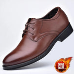 Men Dressing Shoes Formal for Men's Casual Shoe Leather Social Wedding Designer Pointed Toe Black Office Winter Shoes Brand 2023 - Evallys.com