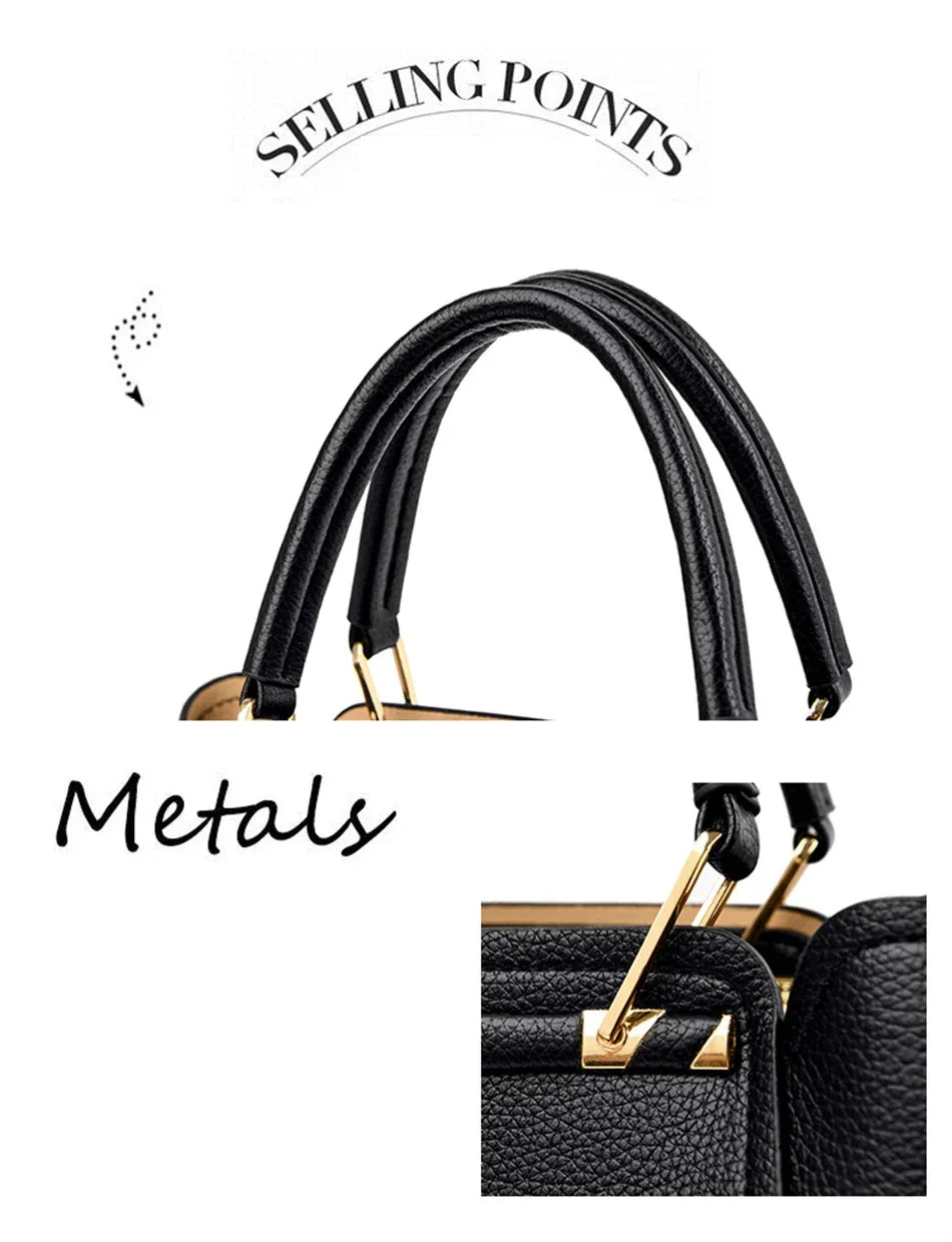 2024 Luxury Women Designer 3 Layers Shoulder Crossbody Sac Ladies Large Capacity Leather Handbags Shopper Brand Messenger Totes - Evallys.com