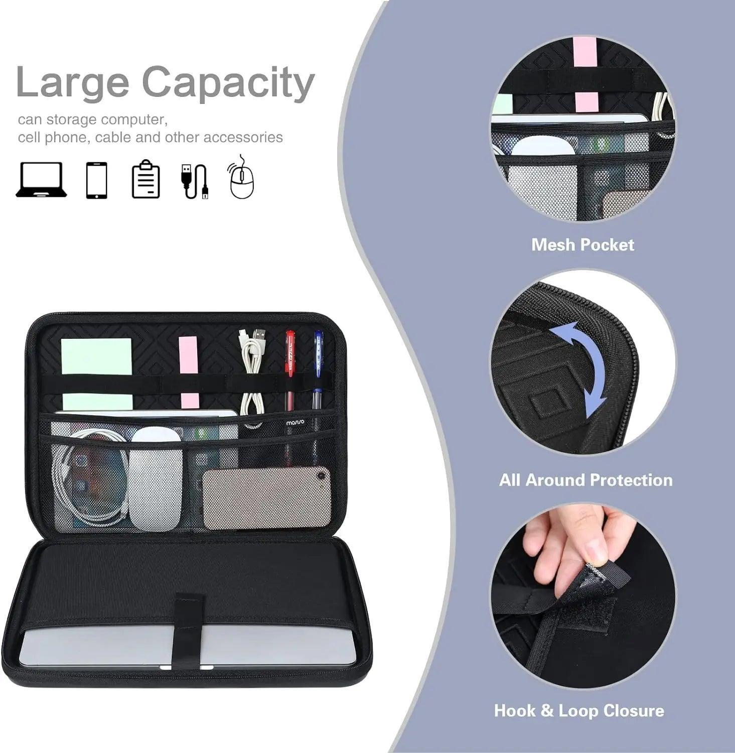 Waterproof Laptop Case for 2024 2023 Macbook Air Pro 13.3 13 14 15 16 Inch M1 M2 M3 Notebook Shoulder Briefcase Sleeve Bag Cover - Evallys.com # #
