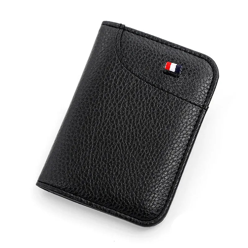 Portable Slim Soft Wallet PU Leather Mini Credit Card Wallet Purse Card Holders for Men Wallet Thin Small Short Wallets - Evallys.com
