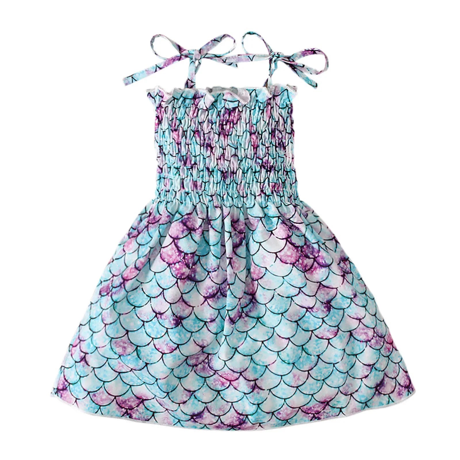 Children Girl Dress Summer Elegant Sling Princess Dresses Flower Print Kids Beach Sundress Casual Cotton Baby Girl Clothing - Evallys.com