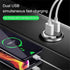 200W Mini Dual Ports USB Car Charger Lighter Fast Charging Car Phone Charger Adapter for iPhone 13 12 Xiaomi Huawei Samsung - Evallys.com