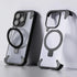 Frameless Aluminum Alloy Kickstand Metal Phone Case for iPhone 13 14 15 16 Pro Max Magsafe Magnetic Ring Stand Shockproof Shell - Evallys.com