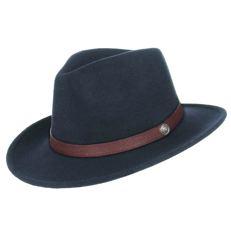 GEMVIE Western Fedora Cowboy Hat – Unisex Wide Brim Sombrero - Evallys.com