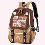 Cartoon Capybara Backpack with Pencil Case Cute Kawaii Backpack Large Laptop Backpack Aesthetic Rucksack for Kids Girls Boys - Evallys.com
