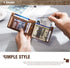 RFID Cowhide Leather Small Wallets AirTag high quality Man's Card Holders Short Wallets Money Clips Women - Evallys.com