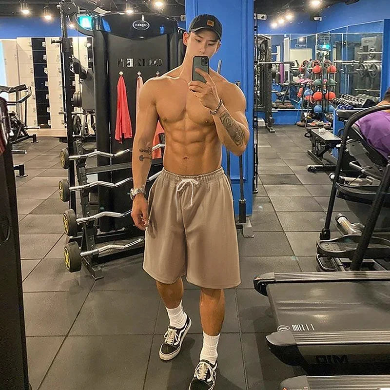 Summer Gym Fitness Sports Mens Cotton Shorts Ragged Cutoff Shorts Casual Training Hip Hop Running Loose Basketball Short Pants - Evallys.com