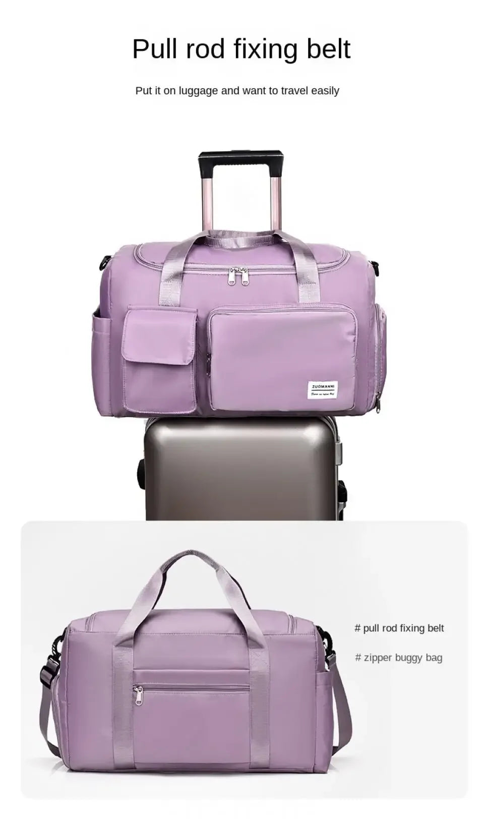 UNIXINU Carry On Travel Bag Large Capacity Weekender Overnight Duffle Bags with Shoe Compartment Sports Fitness Bags for Women - Evallys.com