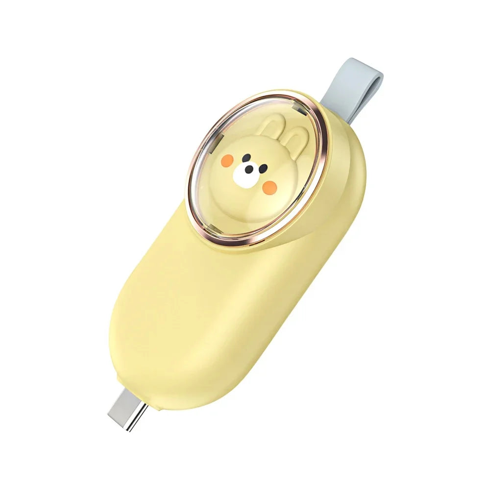 1000mAh Mini Power Bank Portable Mobile Phone Charger Fast Charging Type-C Port Power Bank Keychain for IPhone Samsungs Huaweii - Evallys.com