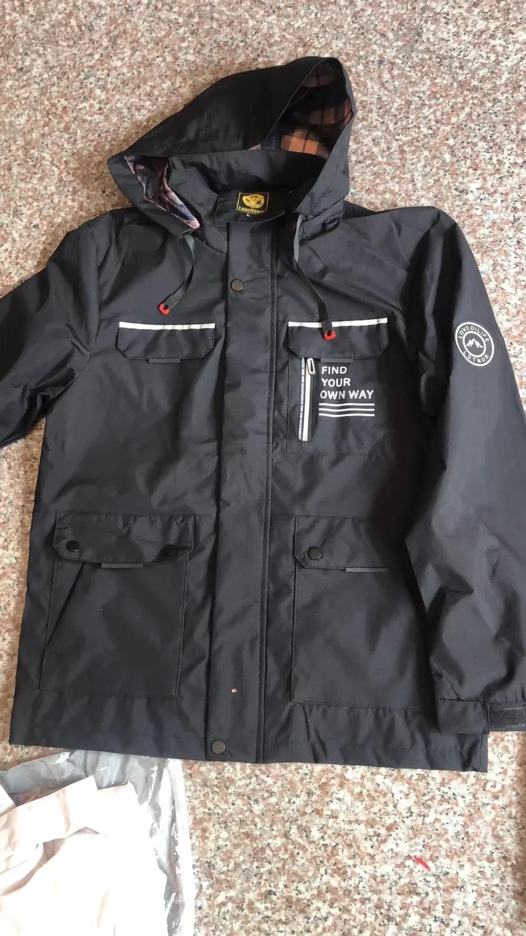Fashion Men's Casual Windbreaker Jackets Hooded Jacket Man Waterproof Outdoor Soft Shell Winter Coat Clothing Warm Fleece Thick - Evallys.com
