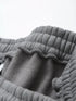 TRAF 2024 Spring Female Casual Hoodies Zipper Coats+Elastic Waist Baggy Pants 2 Pieces Set Elegant Loose Solid Pink Grey Pants - Evallys.com