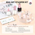 Saviland French Tip Nail Stamp: 10Pcs French Nail Stamper Kit with 2 Nail Stamping Polish Gel, Peel off Latex Tape and 2 Replacement French Tip Nail Tool Heads for French Manicure Kit Home DIY 3A-Nail Stamper Kit - Evallys.com # #