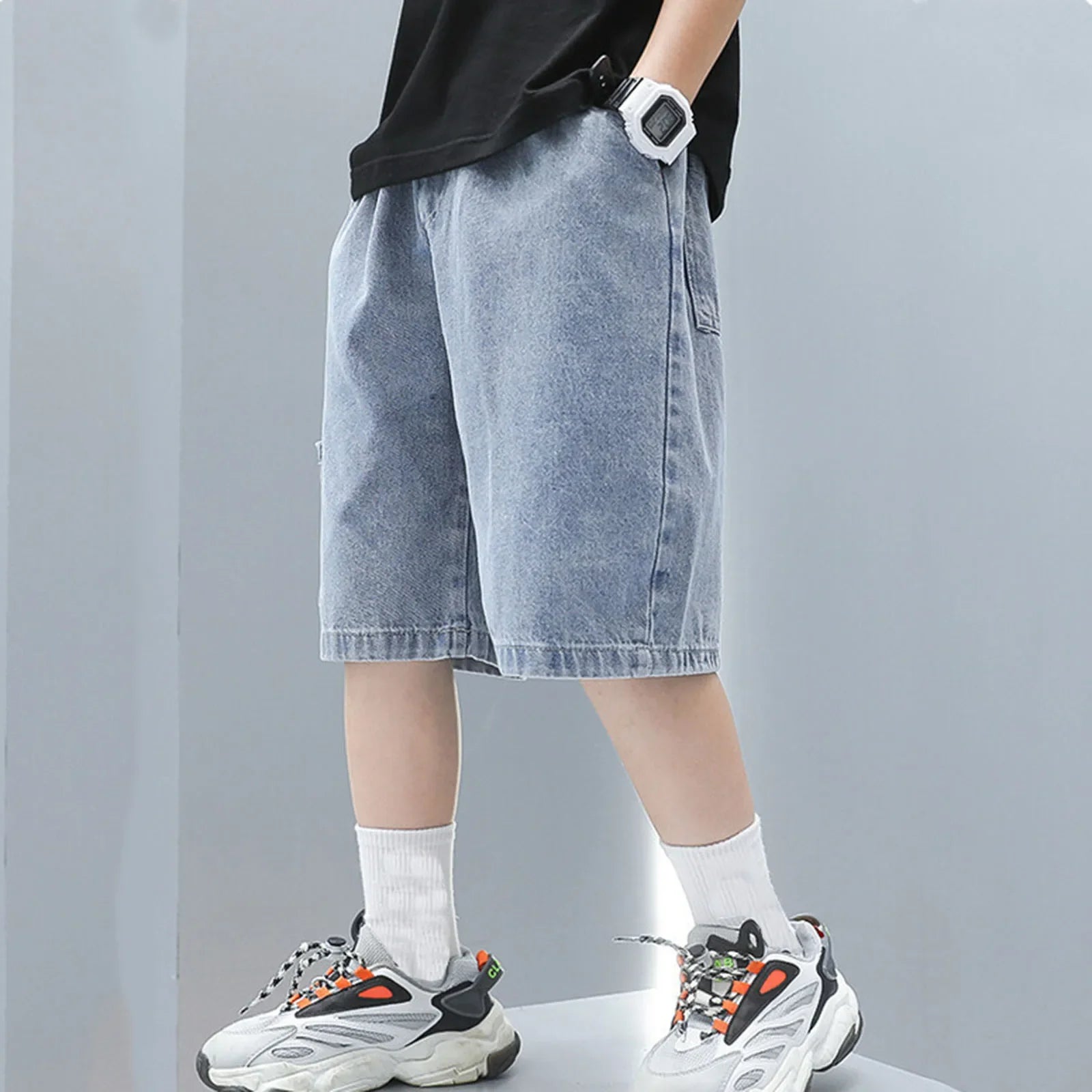 2 Year Clothes Boy Boys Denim Shorts Boys Straight Jeans Shorts Summer Casual Short With Pocket Pant - Evallys.com