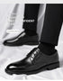3/6/8 CM Elevator Shoes Men Dress Shoes Black Soft Leather Men Heighten Formal Shoes Casual Business Men Oxfords Suit Shoes - Evallys.com