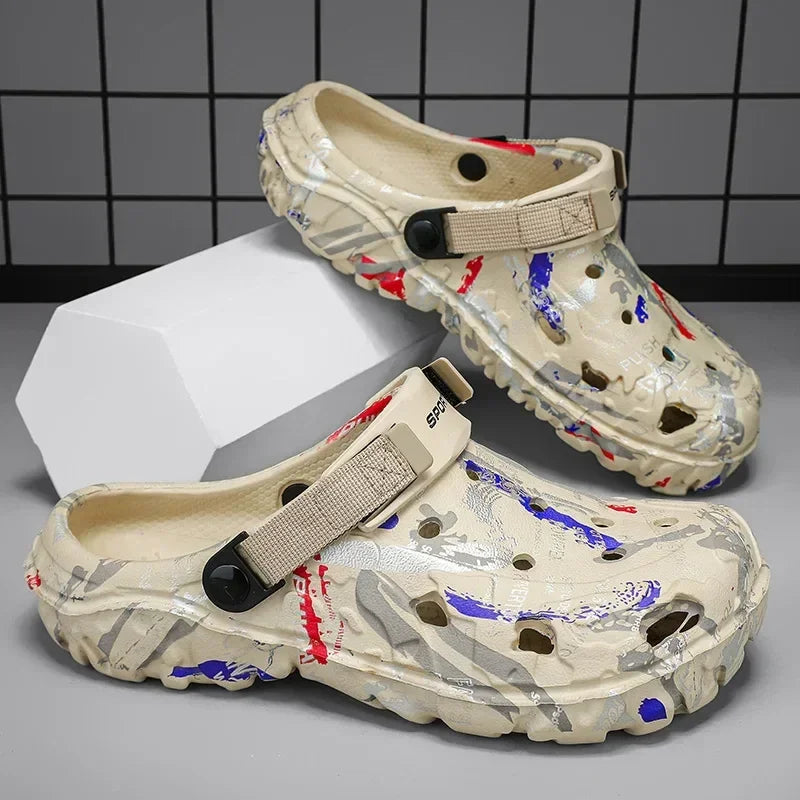 Men’s Plus Size Garden Clogs – Outdoor Beach Sandals & Water Shoes - Evallys.com