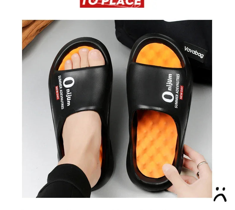 2024 Men’s Massage Slippers – Comfortable EVA Slides for Indoor & Outdoor - Evallys.com