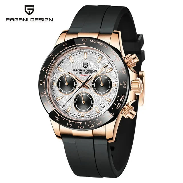 40mm New V2 PAGANI DESIGN Men's Quartz Watches Sapphire Retro Chronograph Stainless Steel Waterproof Watch Men Relogio Masculino - Evallys.com