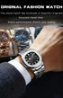 POEDAGAR Luxury Casual Watch Top Brand Fashion Square Dial Stainless Steel Calendar Luminous Waterproof Men Watch Male Clock+Box - Evallys.com