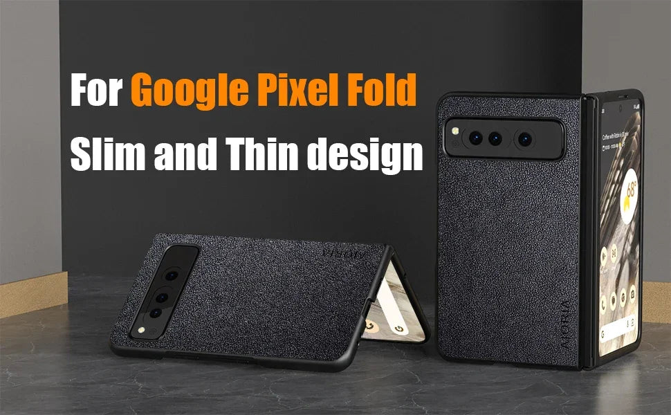PU Leather Case for Google Pixel Fold 5G simply Business style Hard PC with PU 2in1 material - Evallys.com