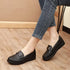 Women’s Round Toe Ballet Flats – Cute Low Heel Faux Leather Dress Shoes - Evallys.com