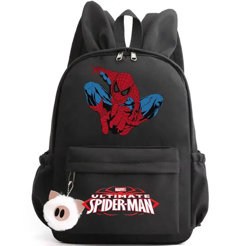 Spider Man Backpack for Girls Boys Teenager Children Rucksack Casual School Bags Travel Rabbit Ears Backpacks Mochila Travel Bag - Evallys.com