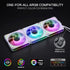 Redragon GCF012 Standard 120mm 4 Pin PWM PC Case Fan for Radiator/Computer Case Cooling, 120x120x25mm, 3 Pack, White - Evallys.com