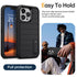 For iPhone 13/iPhone 13 Pro/iPhone 13 Pro Max 5G 3-Layers Heavy Duty Protective Kickstand Phone Cover Black Case - Evallys.com # #