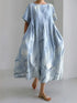 2024 Women’s Summer Fish Print Dress – Casual Loose Mid-Calf Dress - Evallys.com