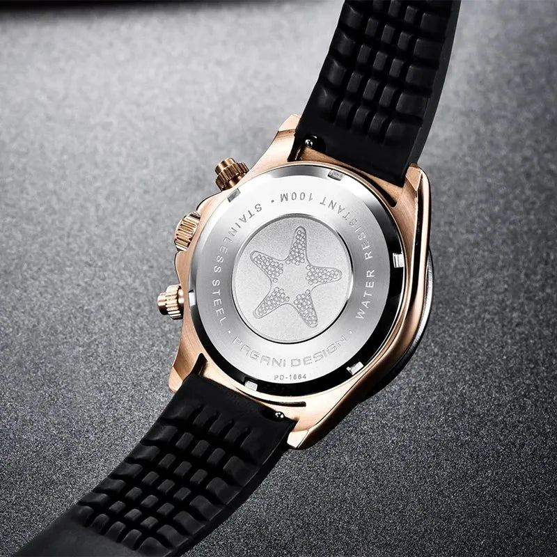 40mm New V2 PAGANI DESIGN Men's Quartz Watches Sapphire Retro Chronograph Stainless Steel Waterproof Watch Men Relogio Masculino - Evallys.com