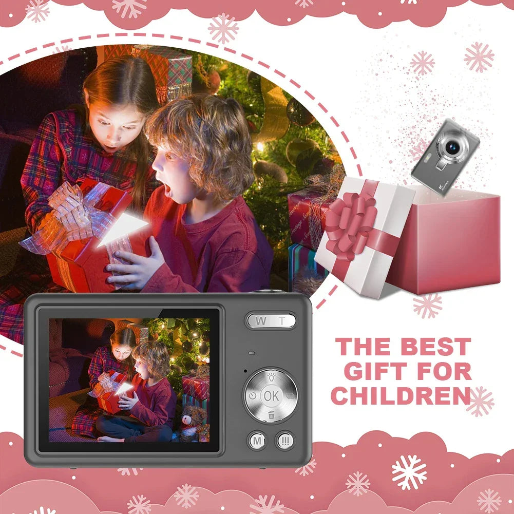 4K HD 1080P Digital Camera 96MP Autofocus Vlogging Camera 2.4 Inch IPS Screen Portable Vlogging Camera for Kids Adults Beginners - Evallys.com