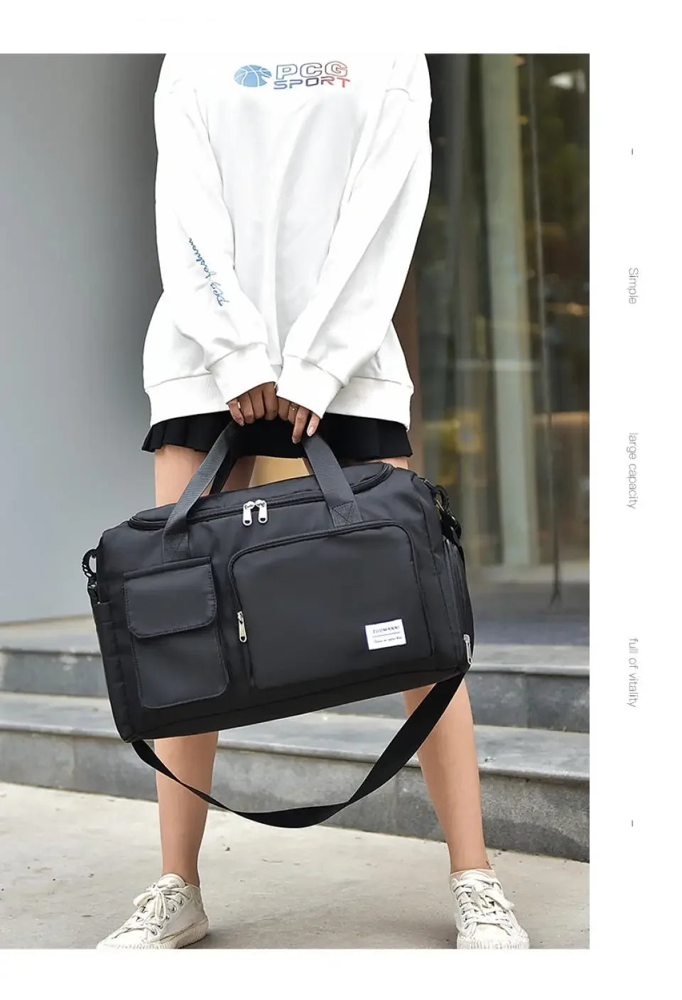 UNIXINU Women’s Travel Duffle Bag – Weekender with Shoe Compartment - Evallys.com