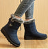 Women's Boots 2024 Trend Winter Shoes For Woman Winter Boots Ankle Low Heels Botas Mujer Waterproof Snow Boots With Fur Shoes - Evallys.com