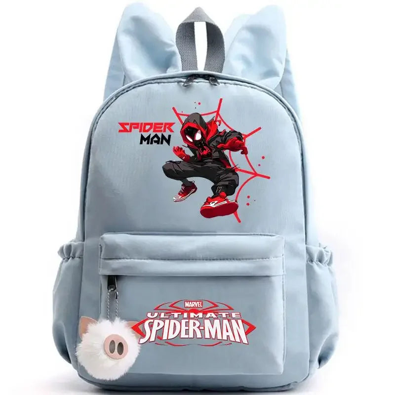 Spider Man Backpack for Girls Boys Teenager Children Rucksack Casual School Bags Travel Rabbit Ears Backpacks Mochila Travel Bag - Evallys.com