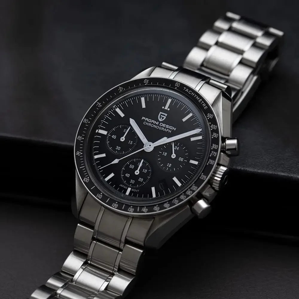 PAGANI DESIGN 2024 New Men's Watches Top Luxury Quartz Watch For Men Auto Date Speed Chronograph AR Sapphire Mirror Wrist watch - Evallys.com
