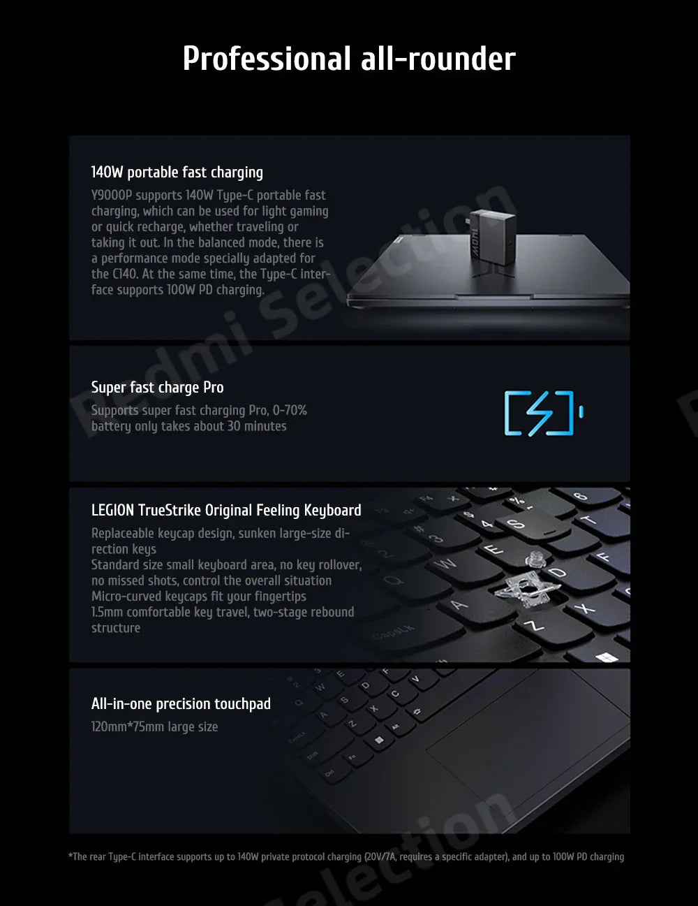 Lenovo Legion Y9000P 2024 E-sports Gaming Laptop Intel Core i9-14900HX RTX 4060/RTX 4090 16 inch 2.5K 240Hz Game Notebook PC - Evallys.com