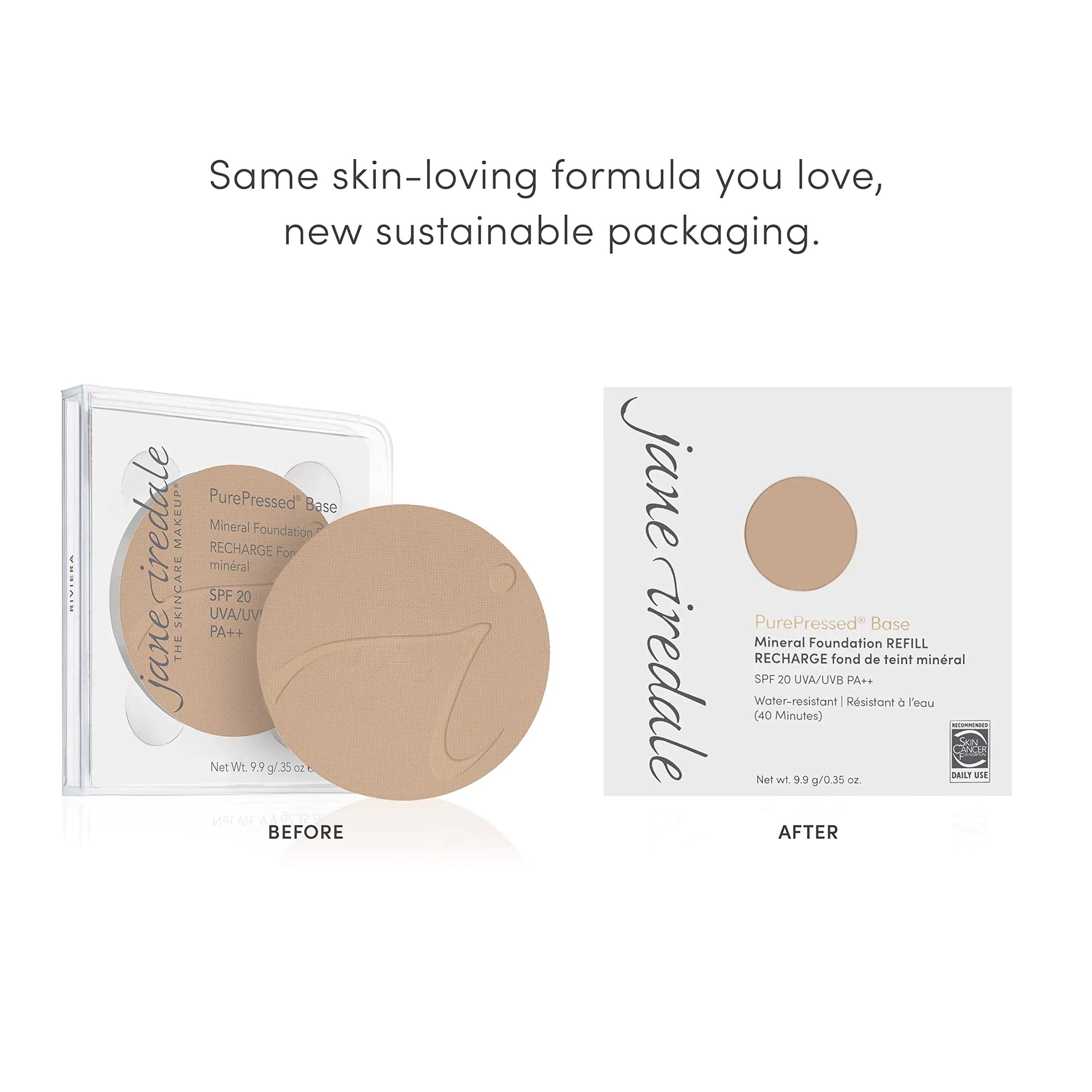 jane iredale PurePressed Base Mineral Foundation Refill or Refillable Compact Set| Semi Matte Pressed Powder with SPF | Talc Free, Vegan, Cruelty-Free Natural - Evallys.com # #