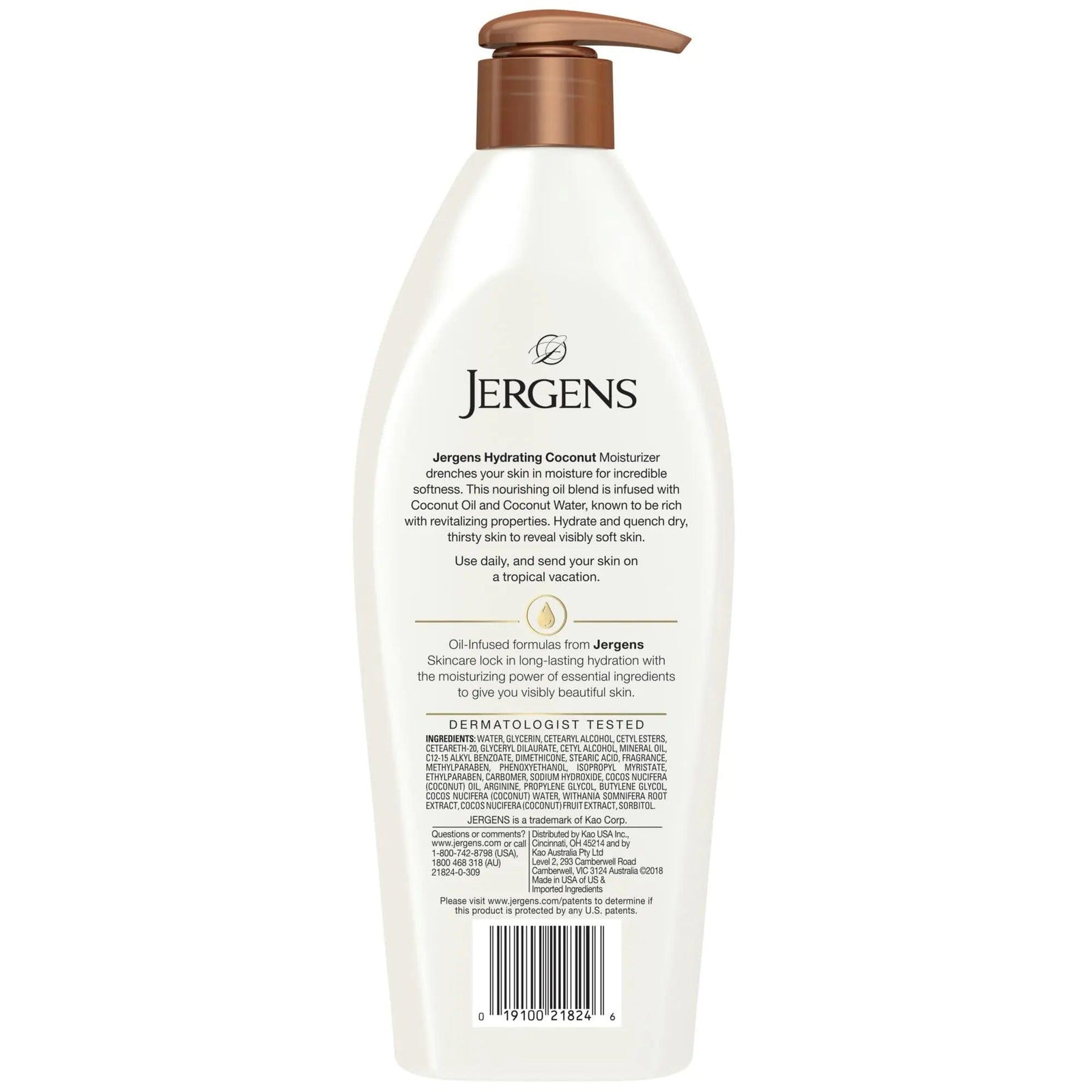 Jergens Hydrating Coconut Body Moisturizer, 16.8 Ounce (Pack of 3) 16.8 Fl Oz (Pack of 3) - Evallys.com # #