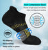 Womens Athletic Cushioned Anti-Blister Comfort Running Ankle Socks 5 Pairs 9-11 Black 5 Pairs - Evallys.com # #