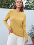 AUTOMET Womens Long Sleeve Round Neck Shirts Basic Tee Fall Tops Outfits Clothes 2024 01yellow X-Large - Evallys.com # #