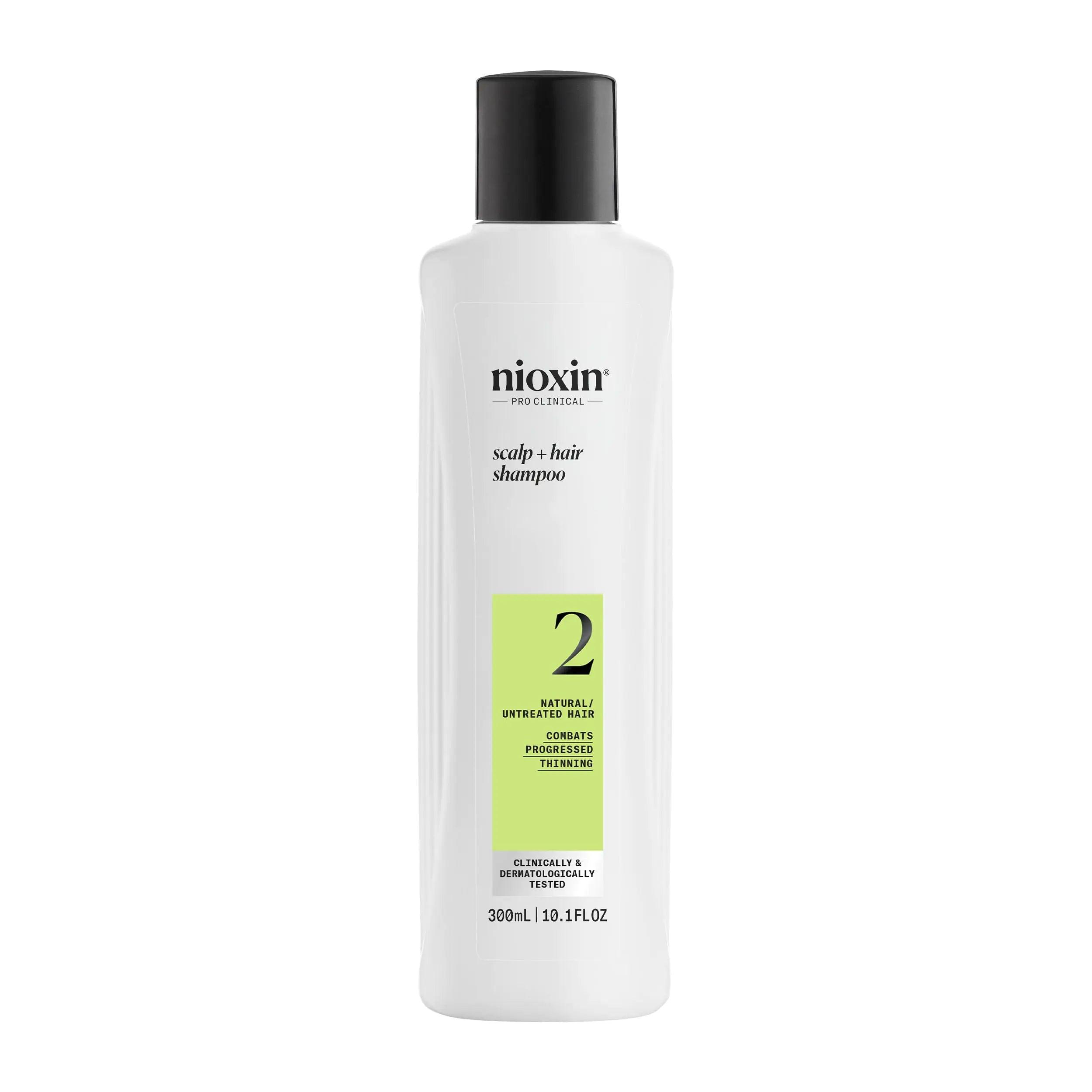 Nioxin System 2 Scalp Cleansing Shampoo with Peppermint Oil, Treats Dry and Sensitive Scalp, For Natural Hair with Progressed Thinning 10.1 Fl Oz (Pack of 1) - Evallys.com # #