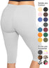 Women's and Plus Size Knee-Length and Ankle Length Leggings | X-Small- 7X Adult Knee Length Small Heather Gray - Evallys.com # #