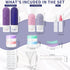 Travel Containers for Toiletries, 18pack TSA Approved Travel Size Containers for Toiletries,travel bottles for Toiletries,travel Jars or Personal Travel Essentials Purple - Evallys.com # #