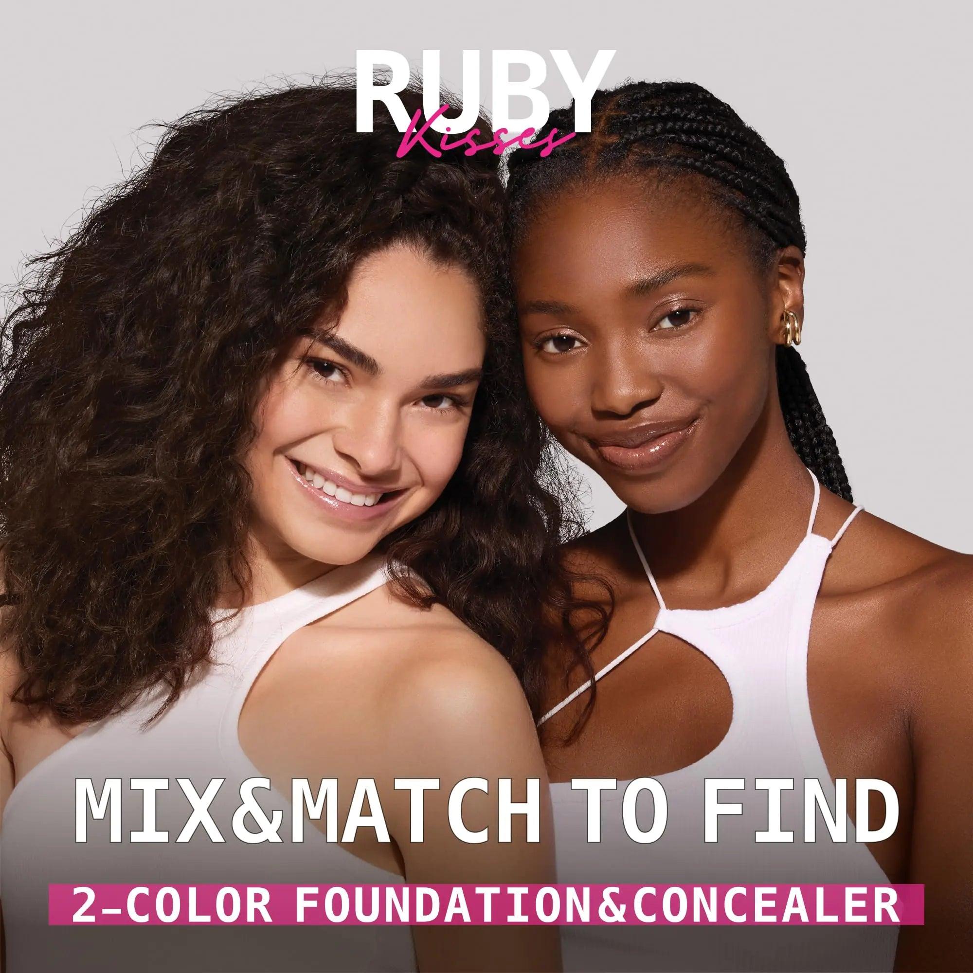 Ruby Kisses 3D Face Creator Cream Foundation & Concealer, 12 Hours Long Lasting, Medium to Full Coverage, Non-Greasy, Ideal for Makeup & Contour Palette (Level 5) 0.21 Ounce (Pack of 1) 1-5 Level 5 - Evallys.com # #