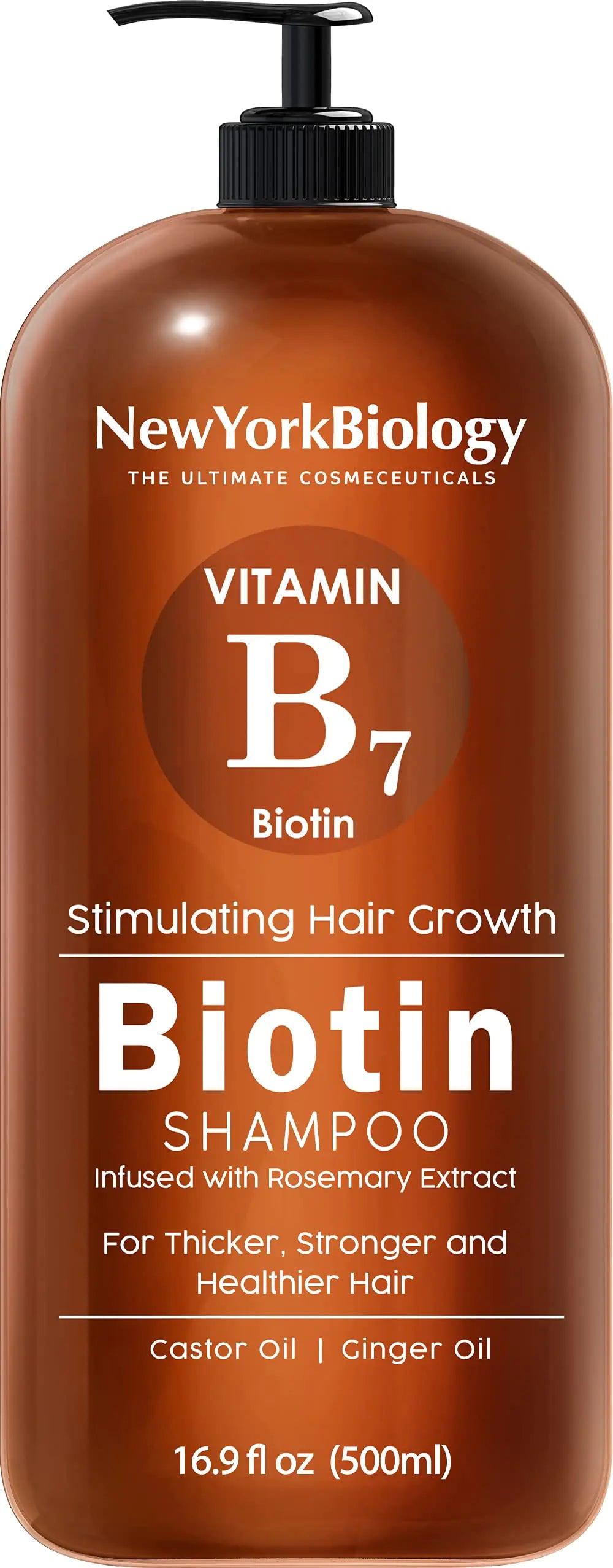 New York Biology Biotin Shampoo for Hair Growth and Thinning Hair – Thickening Formula for Hair Loss Treatment – For Men & Women – Anti Dandruff - 16.9 fl Oz 16.9 Fl Oz (Pack of 1) Biotin Shampoo - 16.9 Fl Oz (Pack of 1) - Evallys.com # #